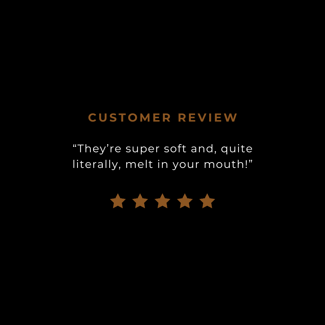 Customer review about our Caramel Rock cookie.