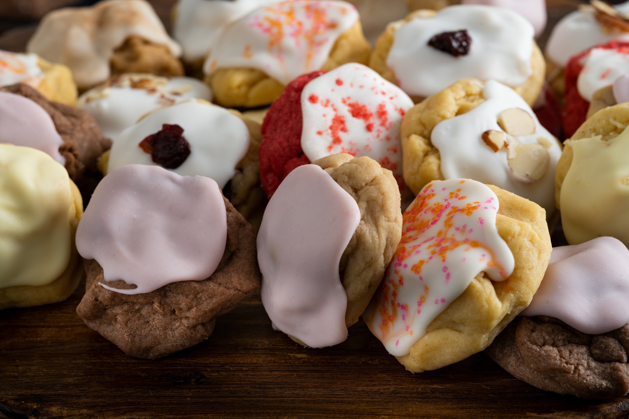 Iced Gourmet Cookies.