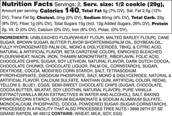 CHOCOLATE BROWNIE GRENADE LABEL