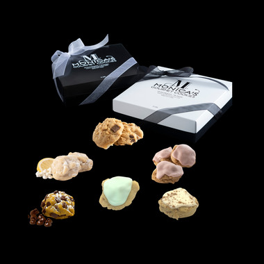 A box of our Iced Pumpkin, Pumpkin Chocolate Chip, Campfire, Iced Raspberry, Iced Keylime, and White Chocolate Lemon Chiffon.