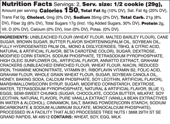Campfire Nutrition Label