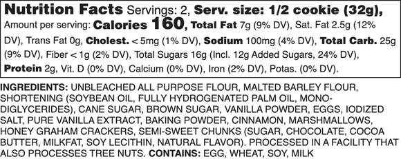 Campfire Nutrition Label