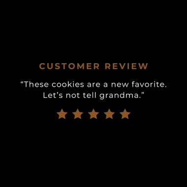A customer review for our Campfire cookie.