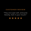 Customer review for our caramel rock cookie.