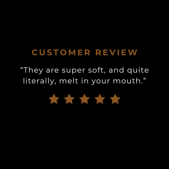 Customer review for our caramel rock cookie.