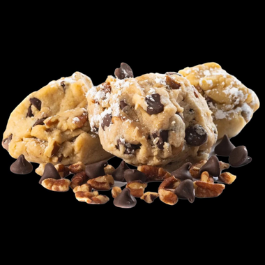 Our gourmet, handcrafted Chocolate Chip Pecan cookie with vanilla, pecans, and chocolate.