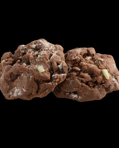 Our gourmet, handcrafted Chocolate Brownie Mint cookie.
