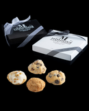 Two Monica's Gourmet Cookie Gift Box with four of our premium flavors: Royal Coronation, Chocolate Chip Pecan, Cookie Butter Bliss, and Sugared Lemon Blueberry.