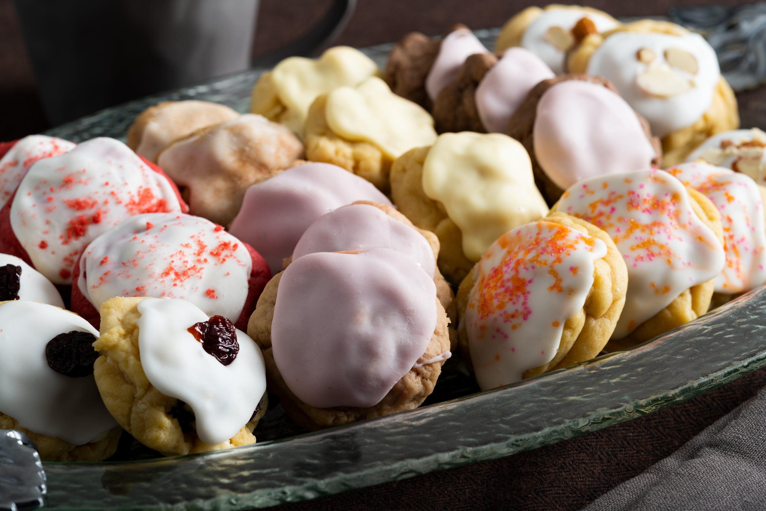 A platter of our iced, gourmet cookies.