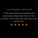 Iced Almond cookie review.