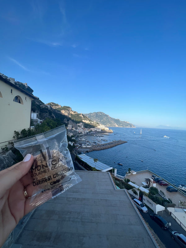 Oatmeal Chocolate Chip on the coast of Italy.