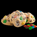 Our  handcrafted, gourmet Candied Chocolate Chip cookie, with vanilla dough, milk chocolate pieces, and powdered sugar.