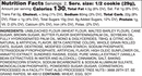OATMEAL RAISIN NUTRITION LABEL