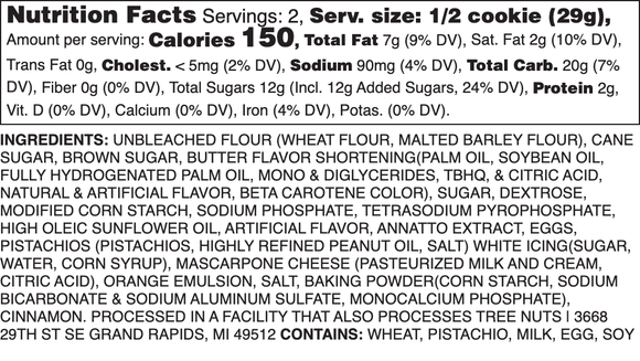 THE ROYAL CORONATION NUTRITION LABEL