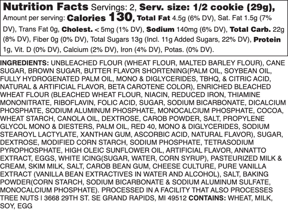RED VELVET NUTRITION LABEL