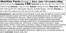 SUGARED GINGERBREAD NUTRITION LABEL