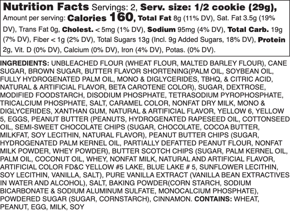 THE TRIO NUTRITION LABEL