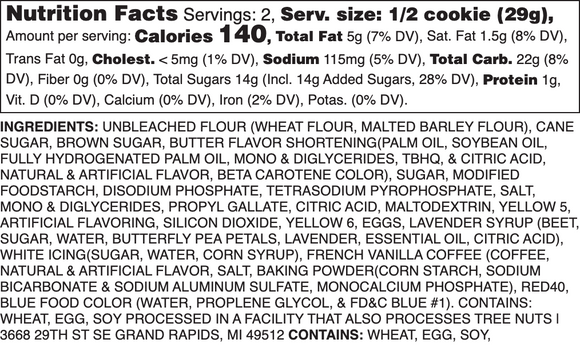 Violet Nutrition Label