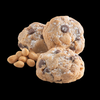 Our gourmet Peanut Butter Chocolate Delight, made with creamy peanut butter, chocolate, and topped with powdered sugar.