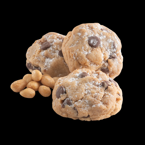 Our gourmet Peanut Butter Chocolate Delight, made with creamy peanut butter, chocolate, and topped with powdered sugar.