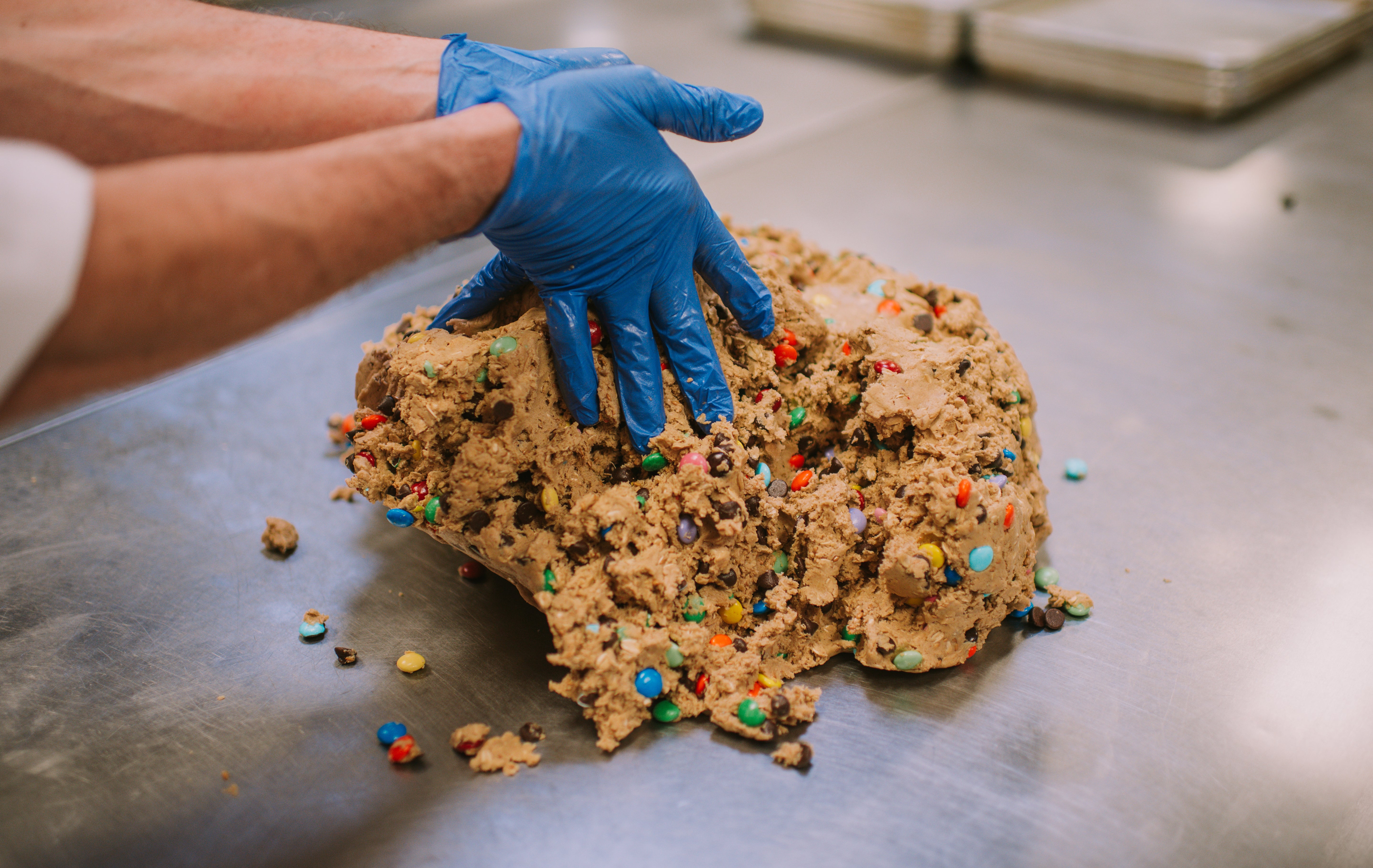 Mixing Candied Chocolate Chip Dough