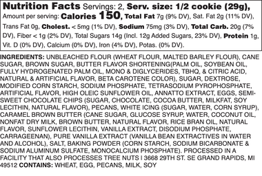 The Par 3 Nutrition label