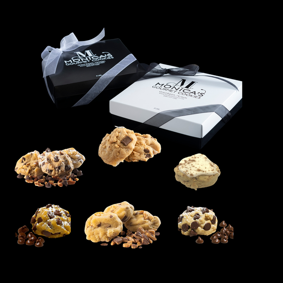 Chocolate Chip Pecan, Campfire, Oatmeal Chocolate Chip, Sugared Almond Toffee, Iced Pumpkin, and Pumpkin Chocolate Chip.