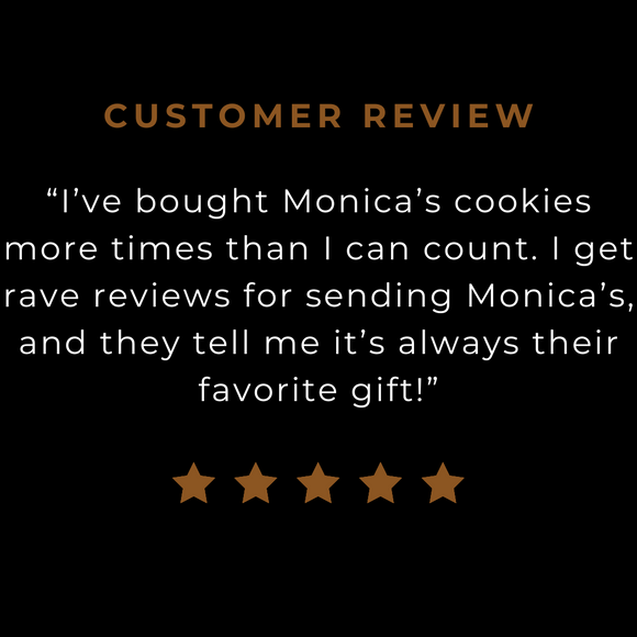 Customer cookie review for our Monica's Mix.