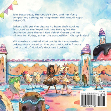 The backside of our children's book, The Annual Royal Bake-Off. | Monica's Gourmet Cookies