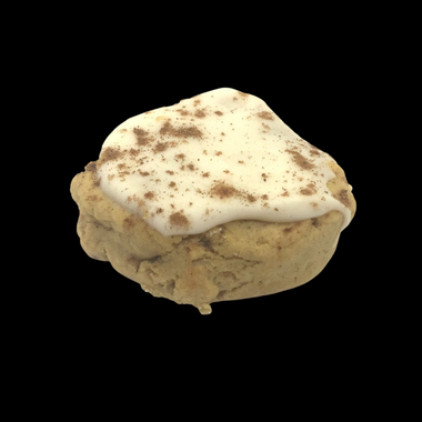 Our gourmet, handcrafted Iced Pumpkin cookie with pumpkin dough, and a cream-cheese/pumpkin spice icing.